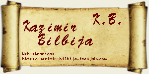 Kazimir Bilbija vizit kartica
